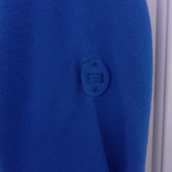 Vintage Bogner Crewneck Wool Acrylic Sweater w/Sleeve Logo Blue Size S - Picture 5 of 10
